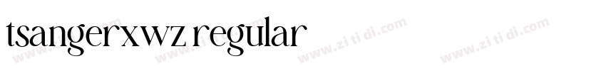 tsangerxwz regular字体转换